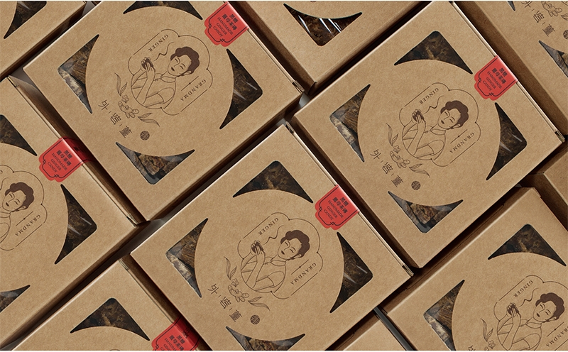 姜茶包裝設計,外婆和奶奶的保養秘方