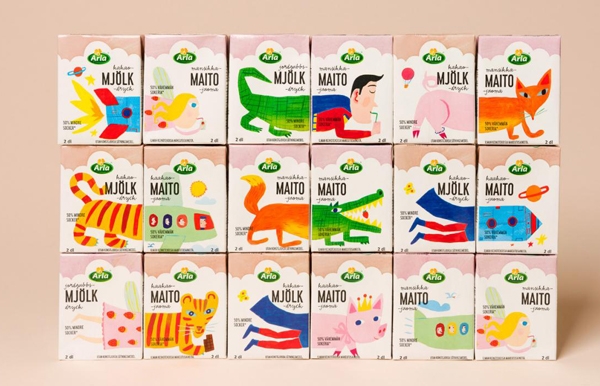 這款牛奶飲料包裝俏皮的都要從貨架上跳出來(lái)了！