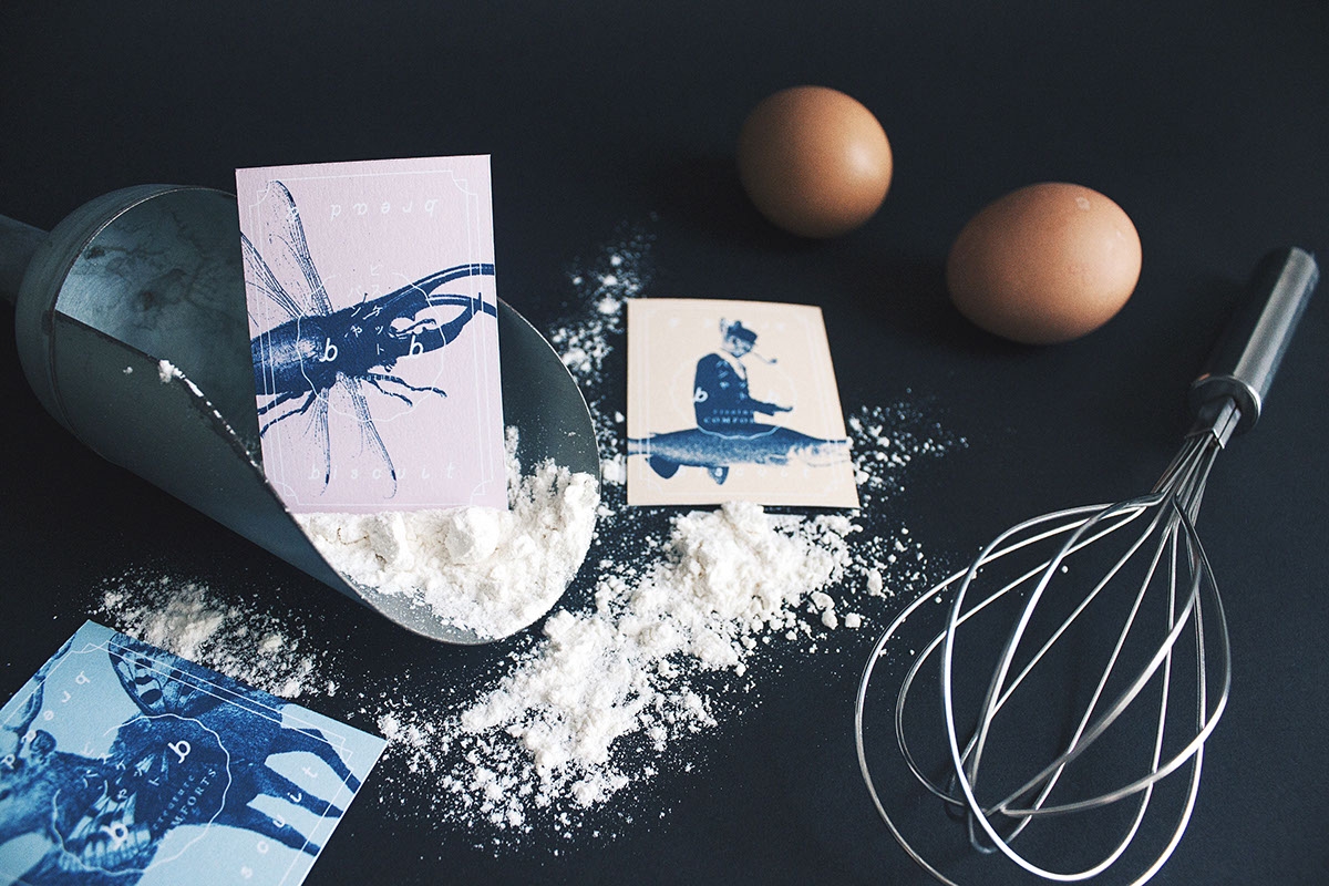 概念化早餐，面包與餅干食品飲料包裝設(shè)計(jì)