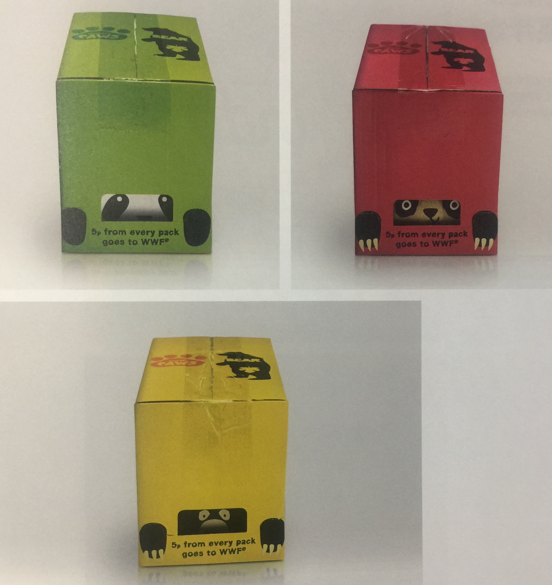 限量版的眼鏡熊、北極熊、懶熊和熊貓水果干包裝設(shè)計