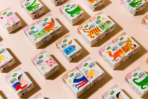 這款牛奶飲料包裝俏皮的都要從貨架上跳出來(lái)了！