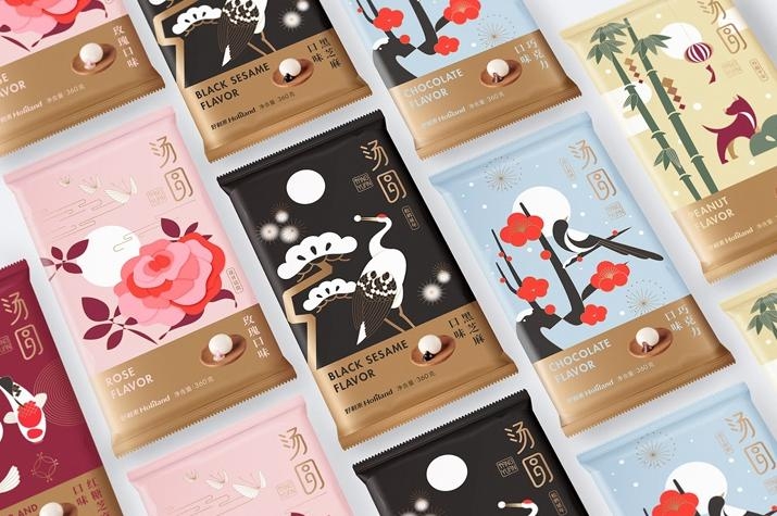 驚艷四座的國風之美，中式湯圓包裝設計